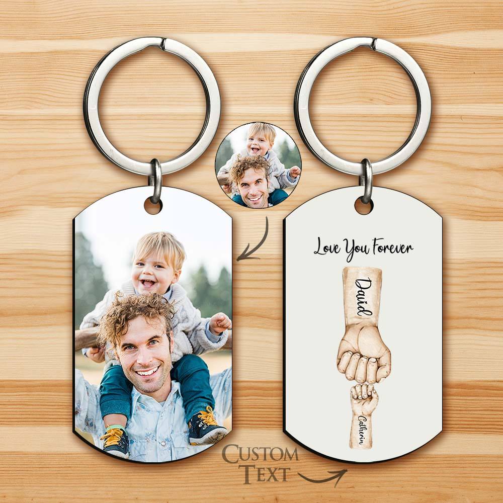 Personalizowany brelok z zdjęciem dla najlepszego taty na Dzień Ojca