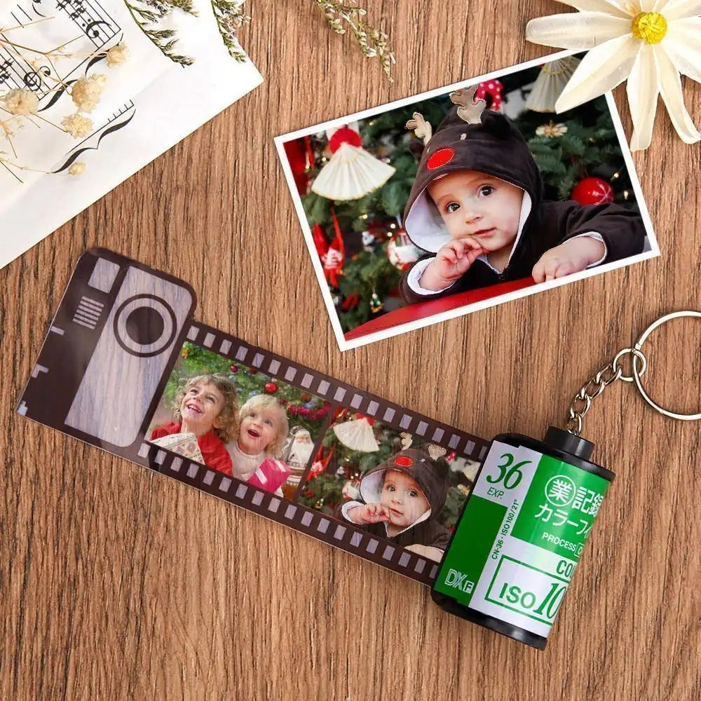Personalizowany brelok z filmem dla rodziny na prezent świąteczny
