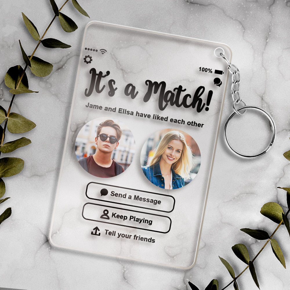 Personalizowany brelok z zdjęciami dla pary na rocznicę lub prezent urodzinowy