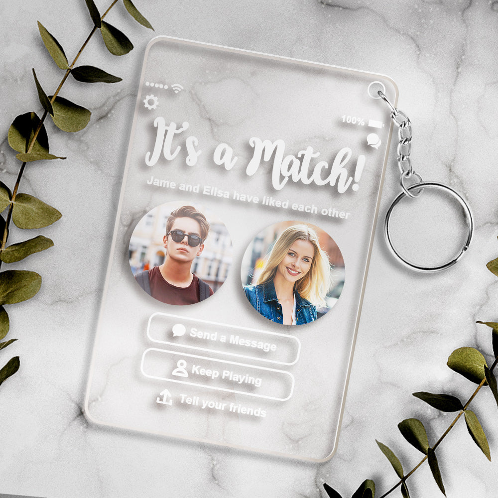 Personalizowany brelok z zdjęciami dla pary na rocznicę lub prezent urodzinowy