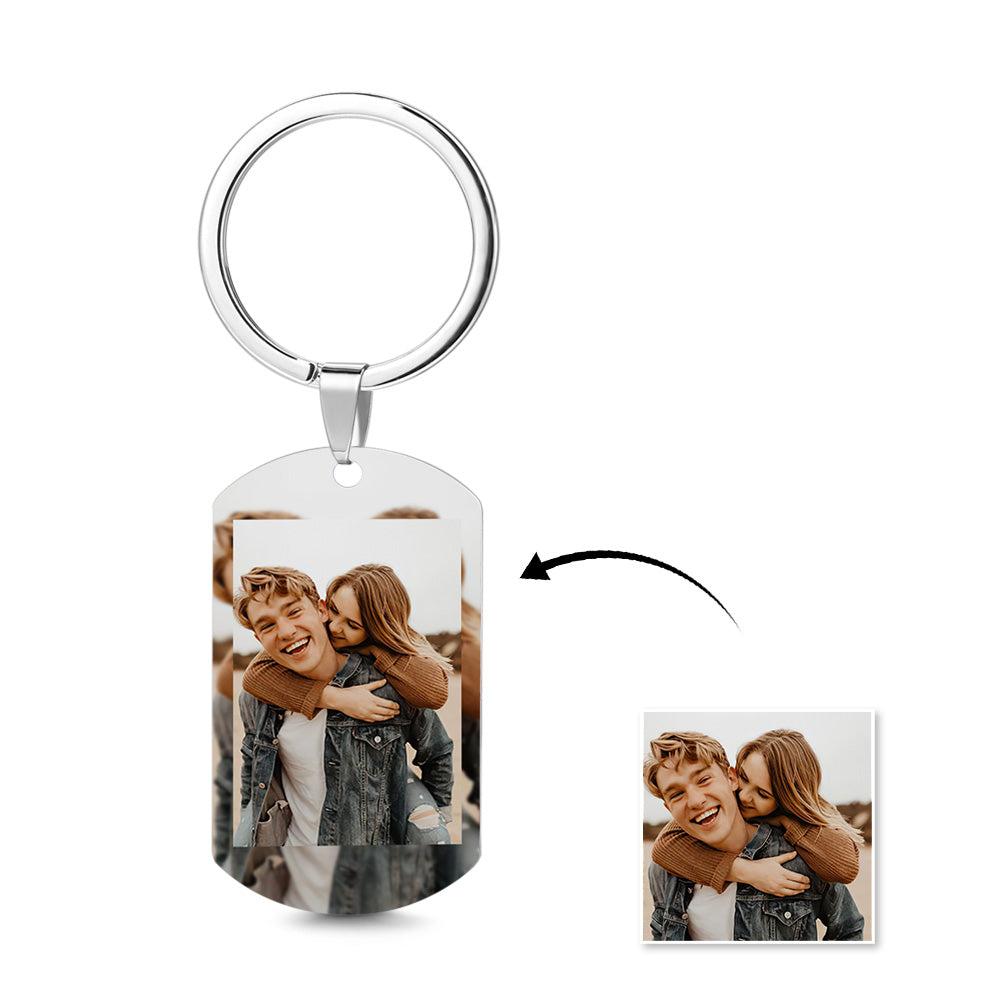 Personalizowany brelok ze zdjęciem dla chłopaka na rocznicę prezent dla niego