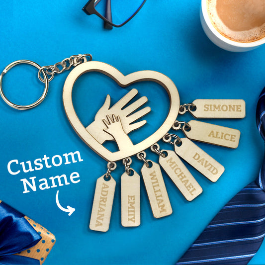 Personalizowany breloczek z imieniem na Dzień Ojca dla taty lub dziadka