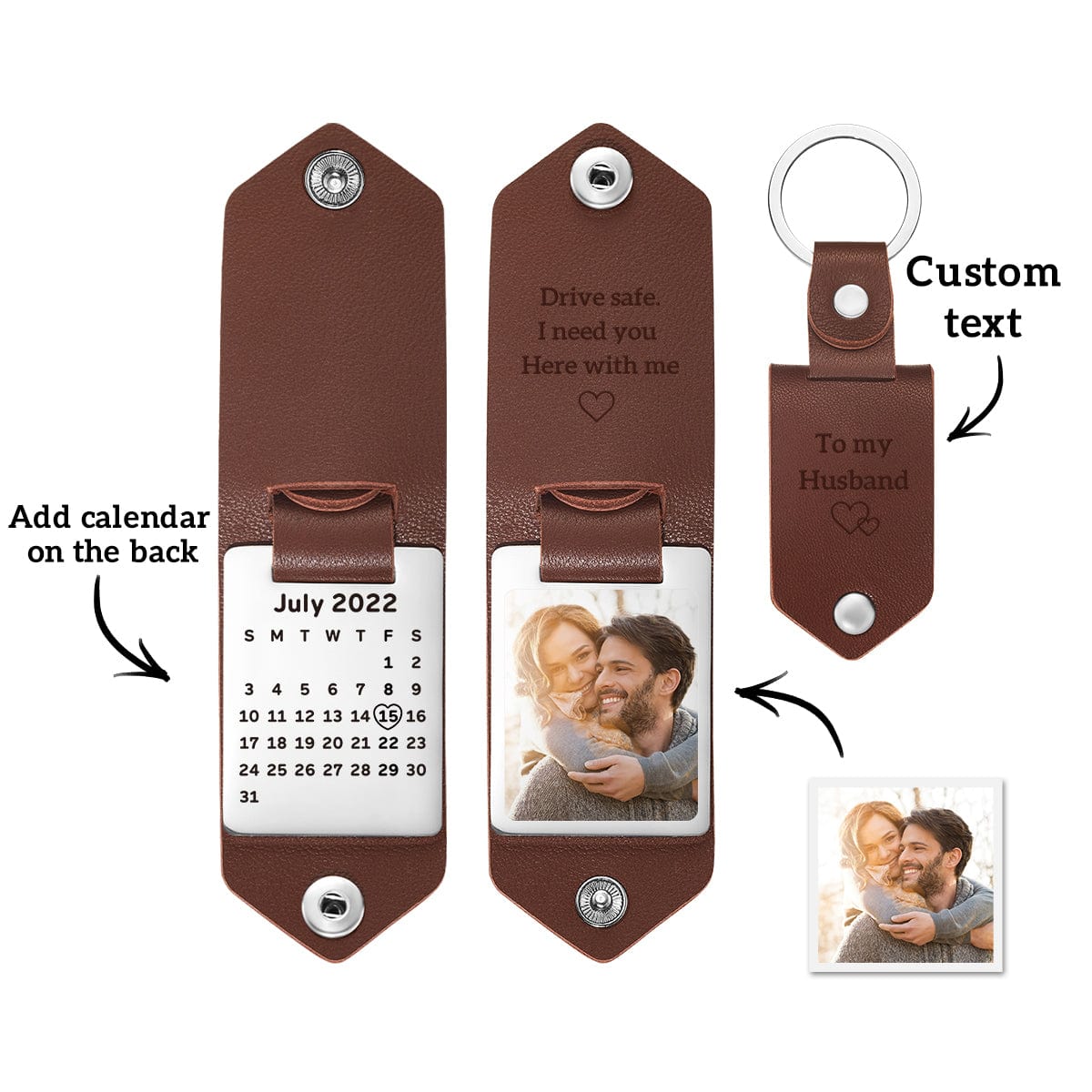 Personalizowany breloczek skórzany na Dzień Babci i Dziadka, prezent dla dziadków