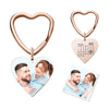 Engraved Keychain with Photo Gifts for Mom with Heart 3 Colors