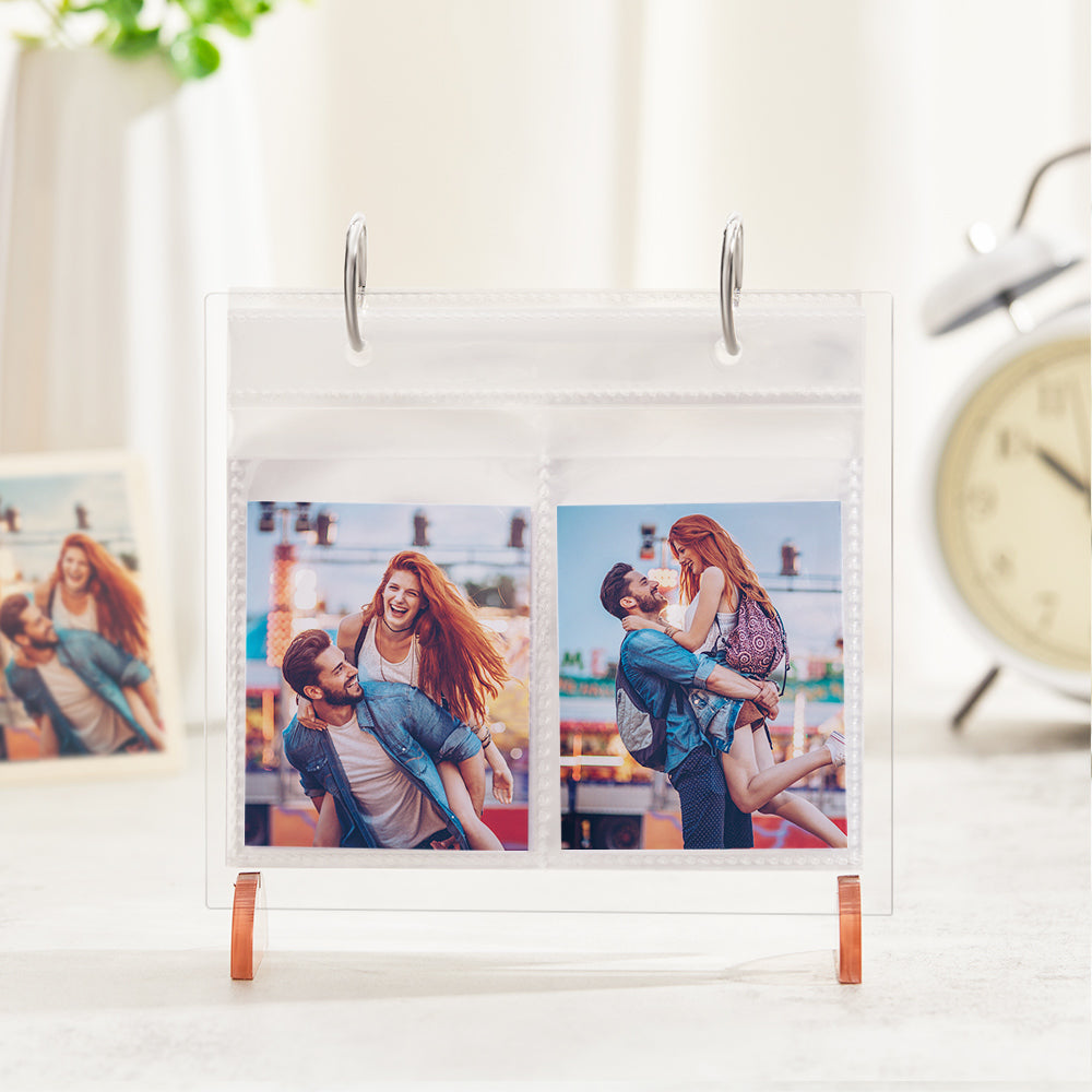 Personalizowana ramka akrylowa z zdjęciami na biurko dla niej na prezent