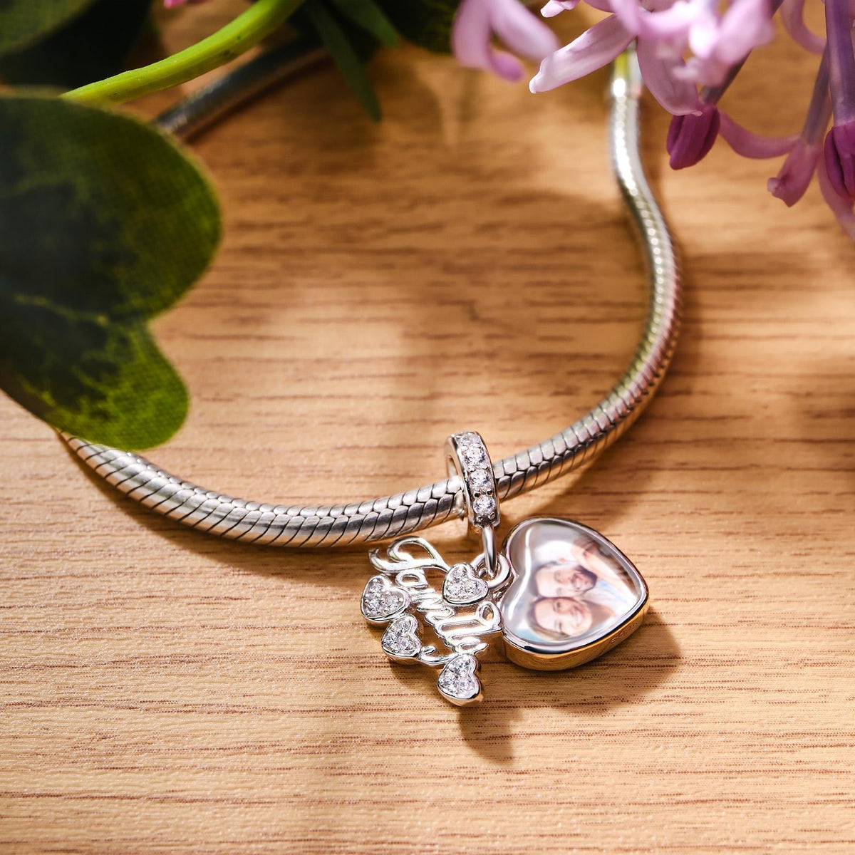 Custom Photo Charm Delicate Heart Creative Gifts for Family