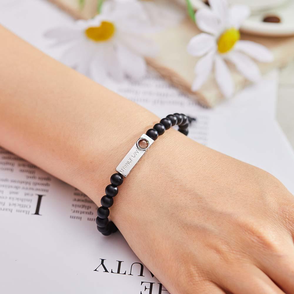 Personalized Photo Projection Beads Bracelet My Only Love Creative Gift For Her