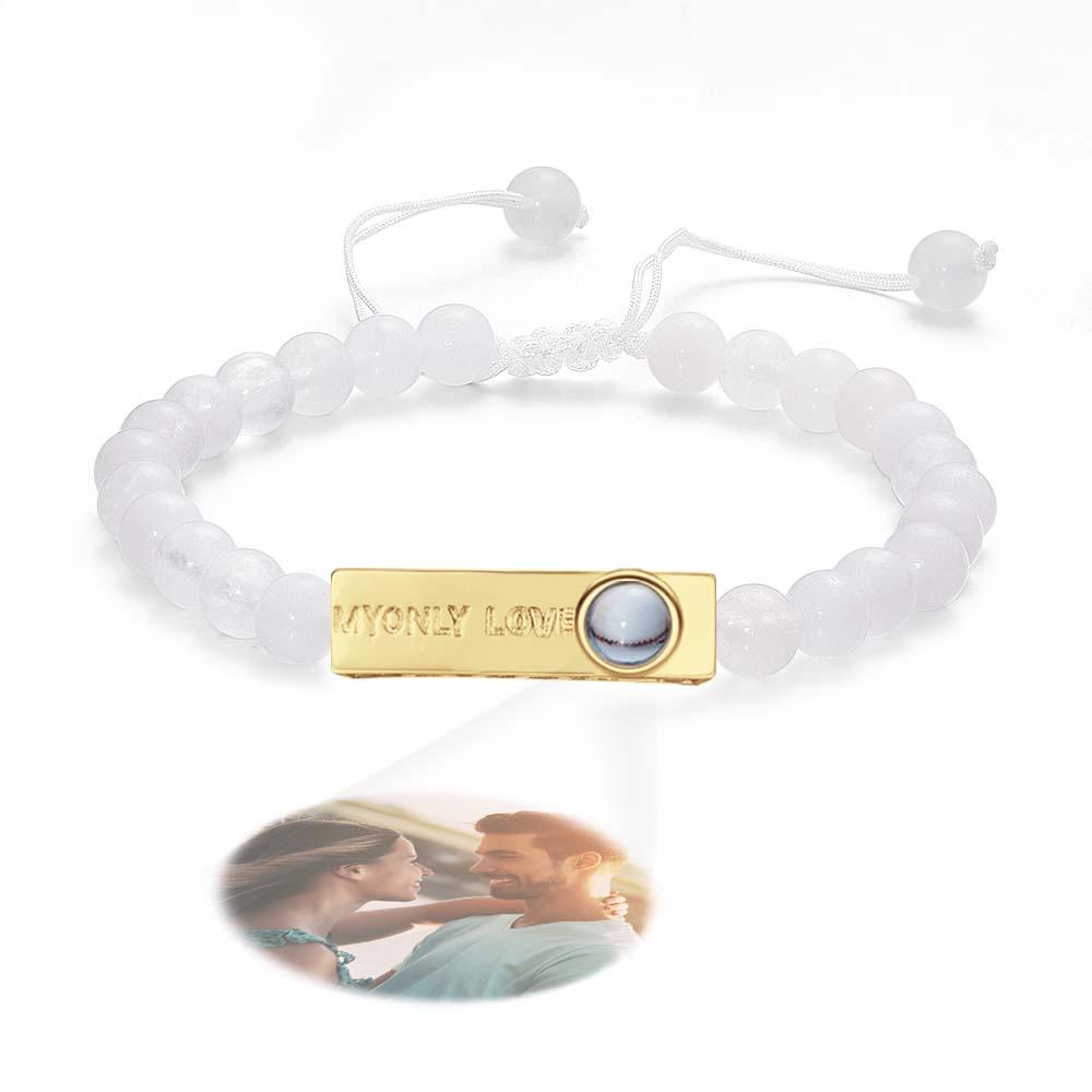 Personalized Photo Projection Beads Bracelet My Only Love Creative Gift For Her