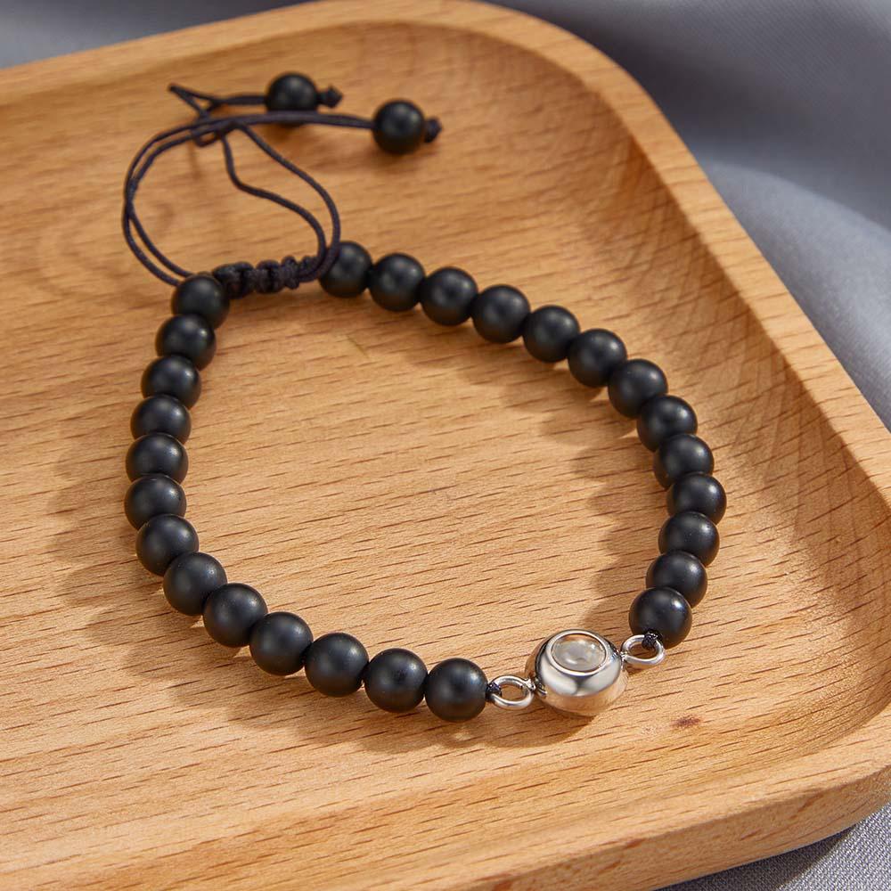 Personalized Photo Projection Beads Bracelet Elegant Gift For Her