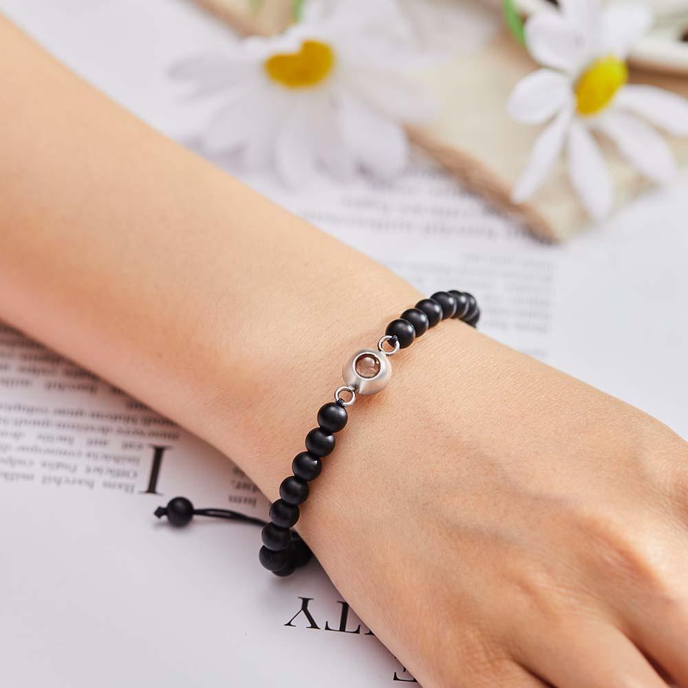 Personalized Photo Projection Beads Bracelet Elegant Gift For Her