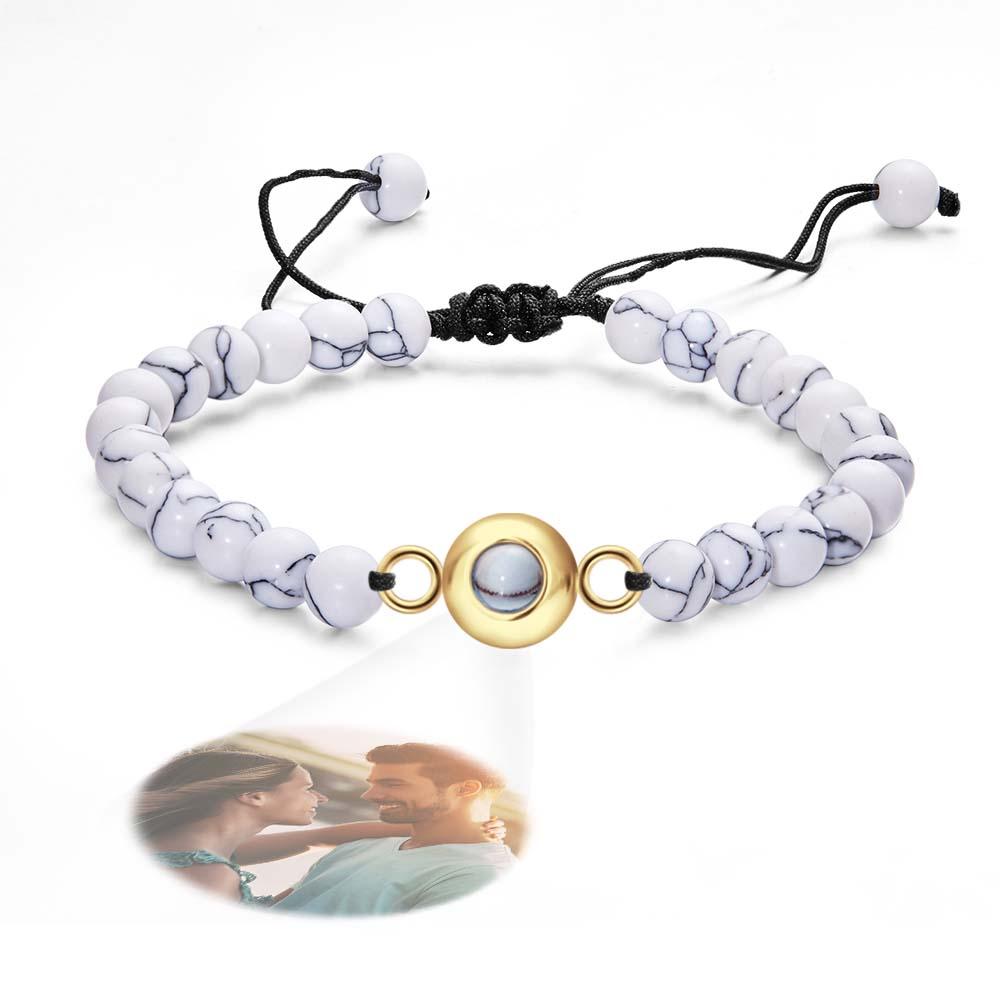 Personalized Photo Projection Beads Bracelet Elegant Gift For Her