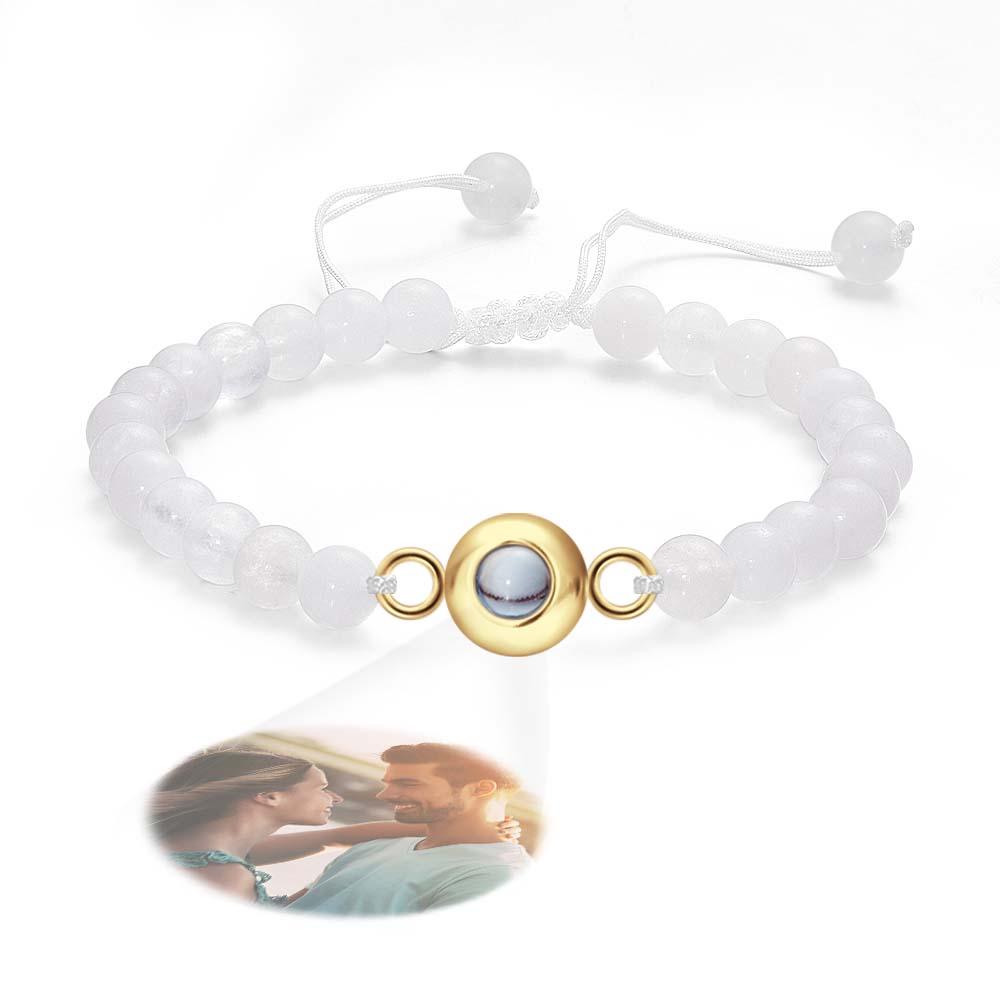 Personalized Photo Projection Beads Bracelet Elegant Gift For Her