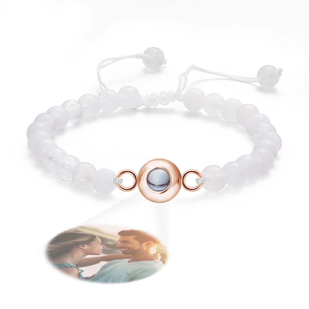 Personalized Photo Projection Beads Bracelet Elegant Gift For Her
