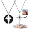 Custom Projection Necklace Love Sword a Pair Gifts for Couple