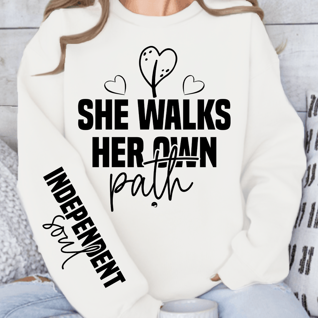 Szara Bluza She walks her own path