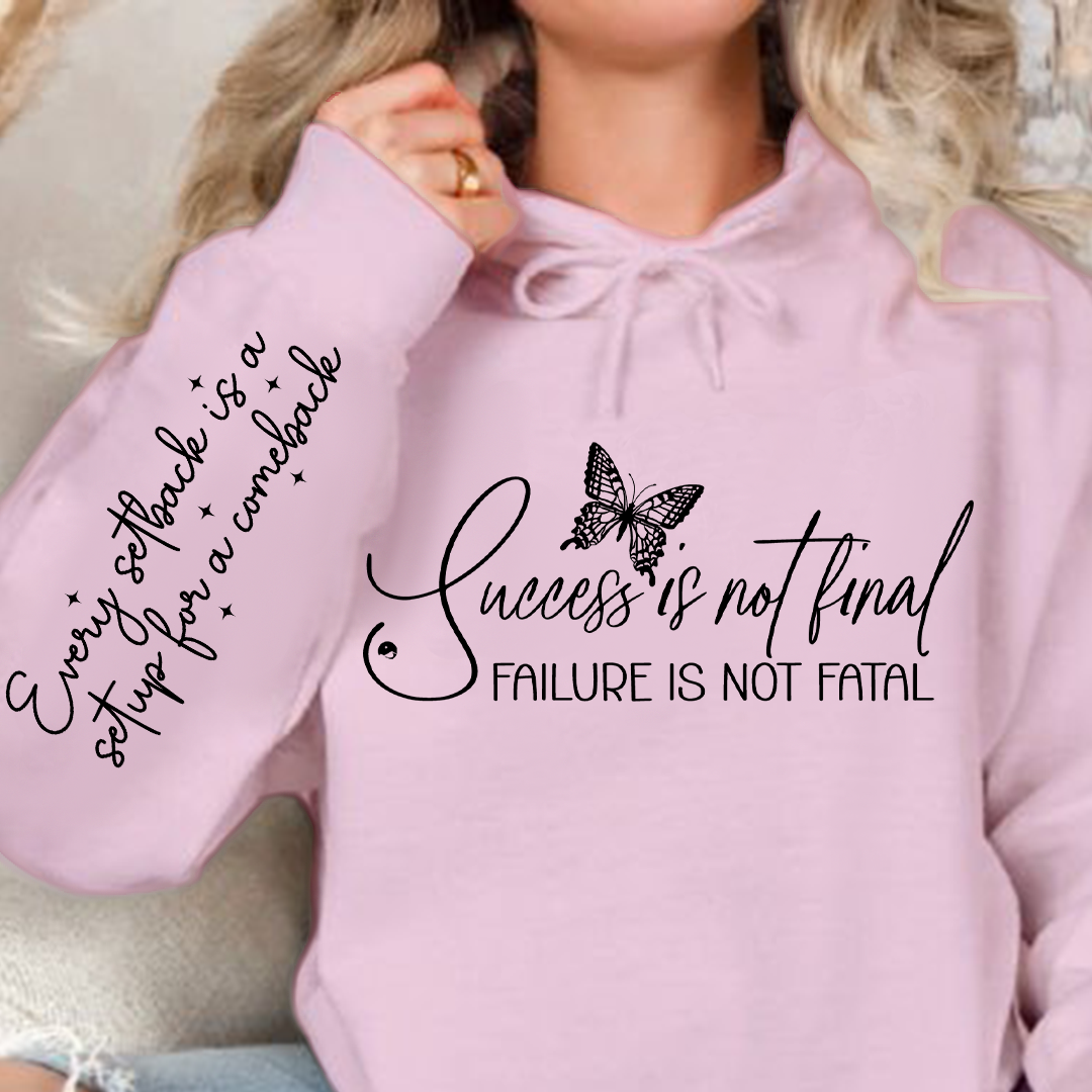 Bluza z kapturem Success is not final failure is not fatal