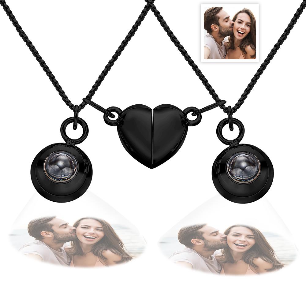 Photo Projection Magnetic Necklace Romantic Memorial Picture Couple Necklace