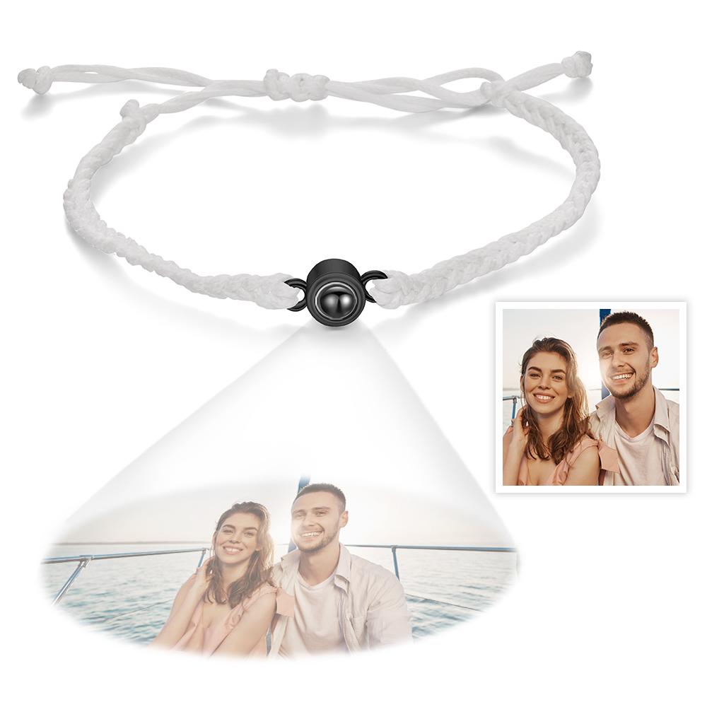 Custom Projection Bracelet Simple Woven Couple Bracelet Valentines Gift