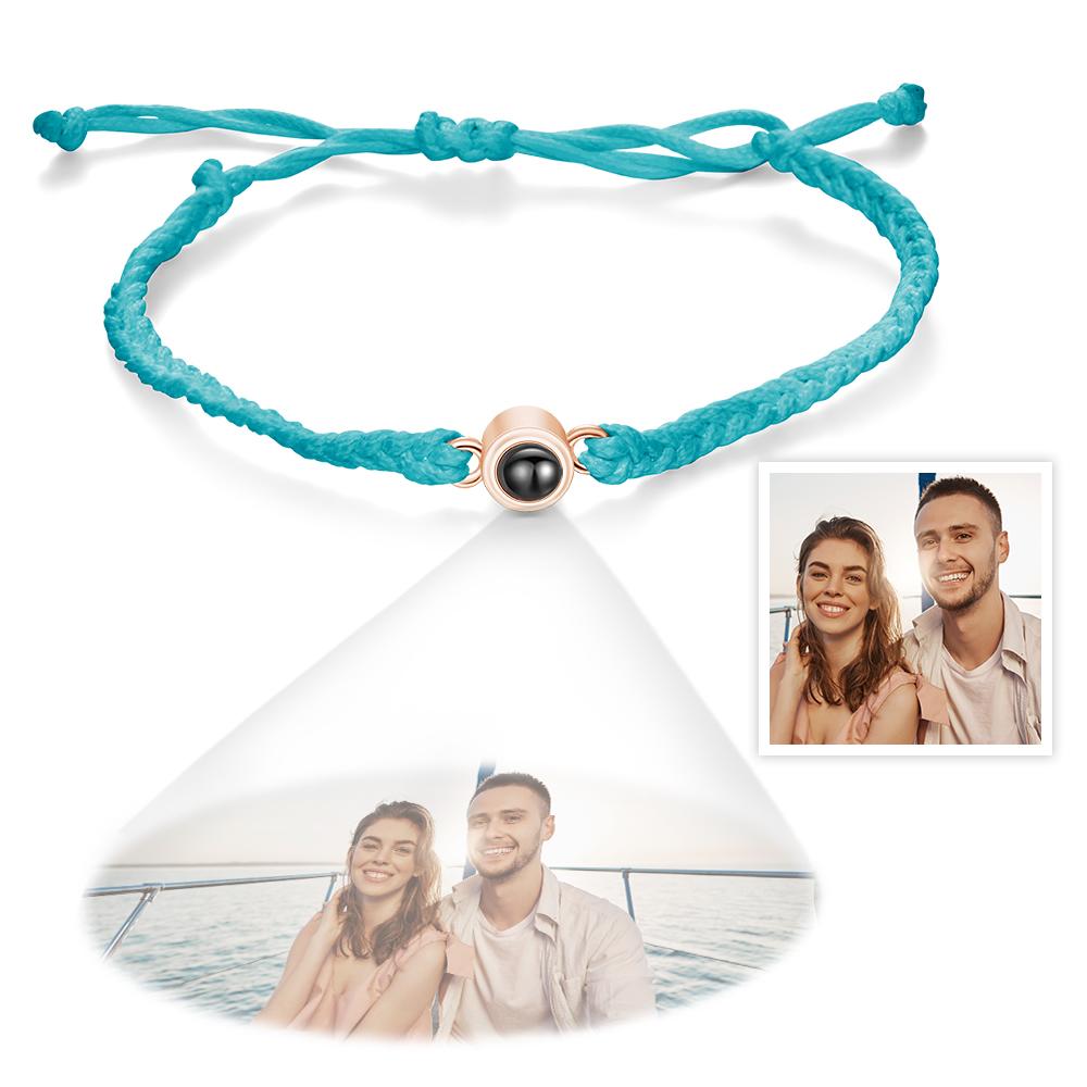 Custom Projection Bracelet Simple Woven Couple Bracelet Valentines Gift