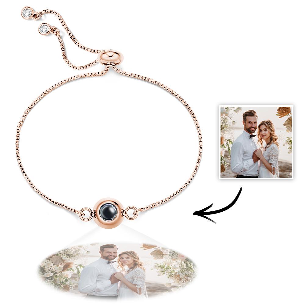 Photo Projection Bracelet Personalized Adjustable Bracelet Sweet Cool Anniversary Gift for Her