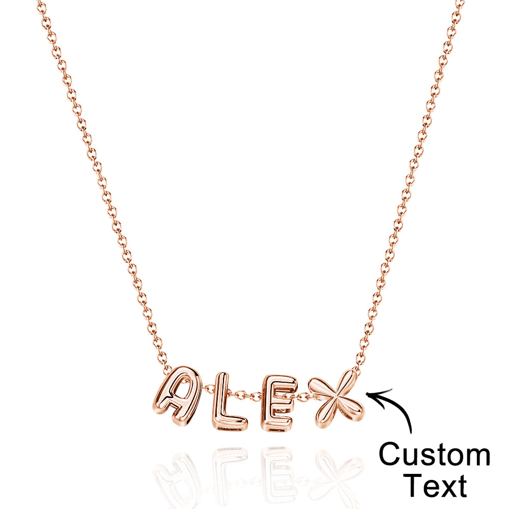 Personalized 3D Bubble Letters Name Necklace Fantastic Gift for All Your Loved Ones