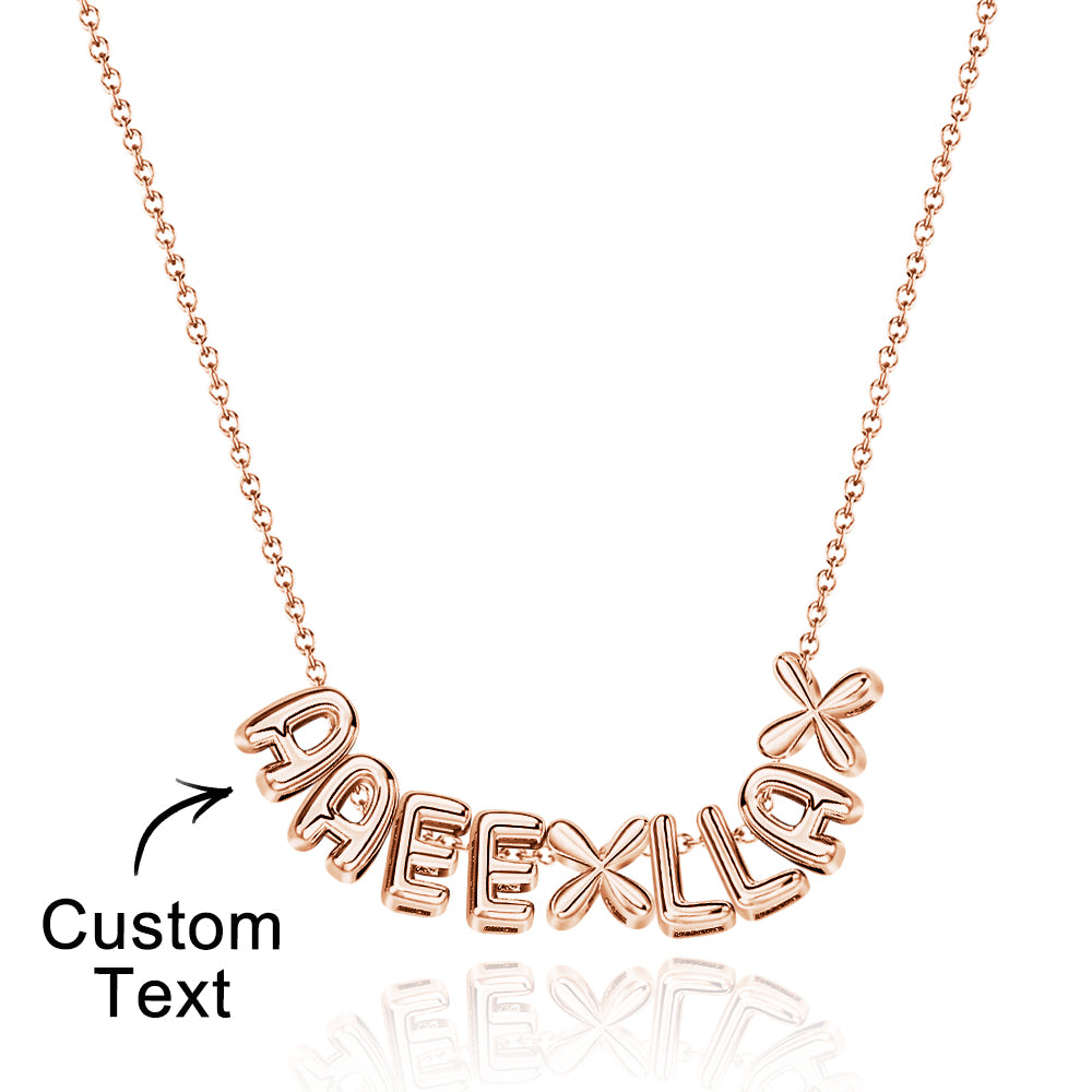 Personalized 3D Bubble Letters Name Necklace Fantastic Gift for All Your Loved Ones