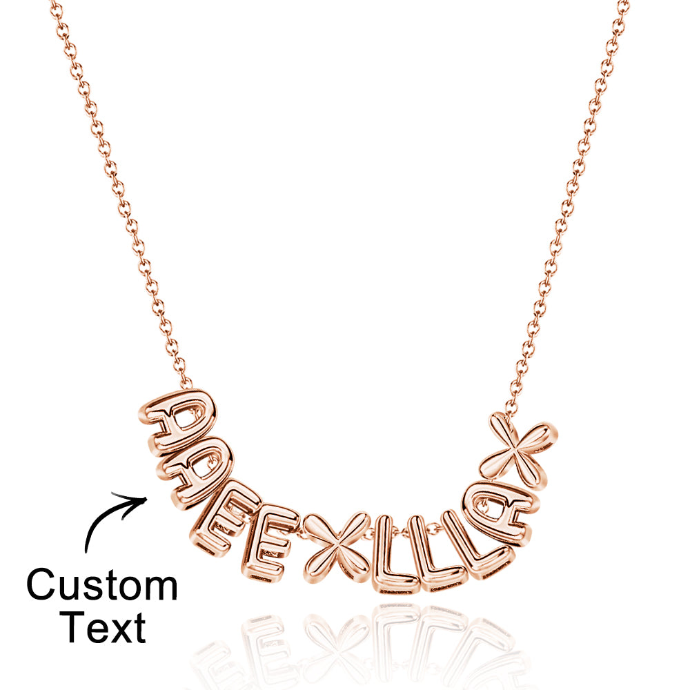 Personalized 3D Bubble Letters Name Necklace Fantastic Gift for All Your Loved Ones