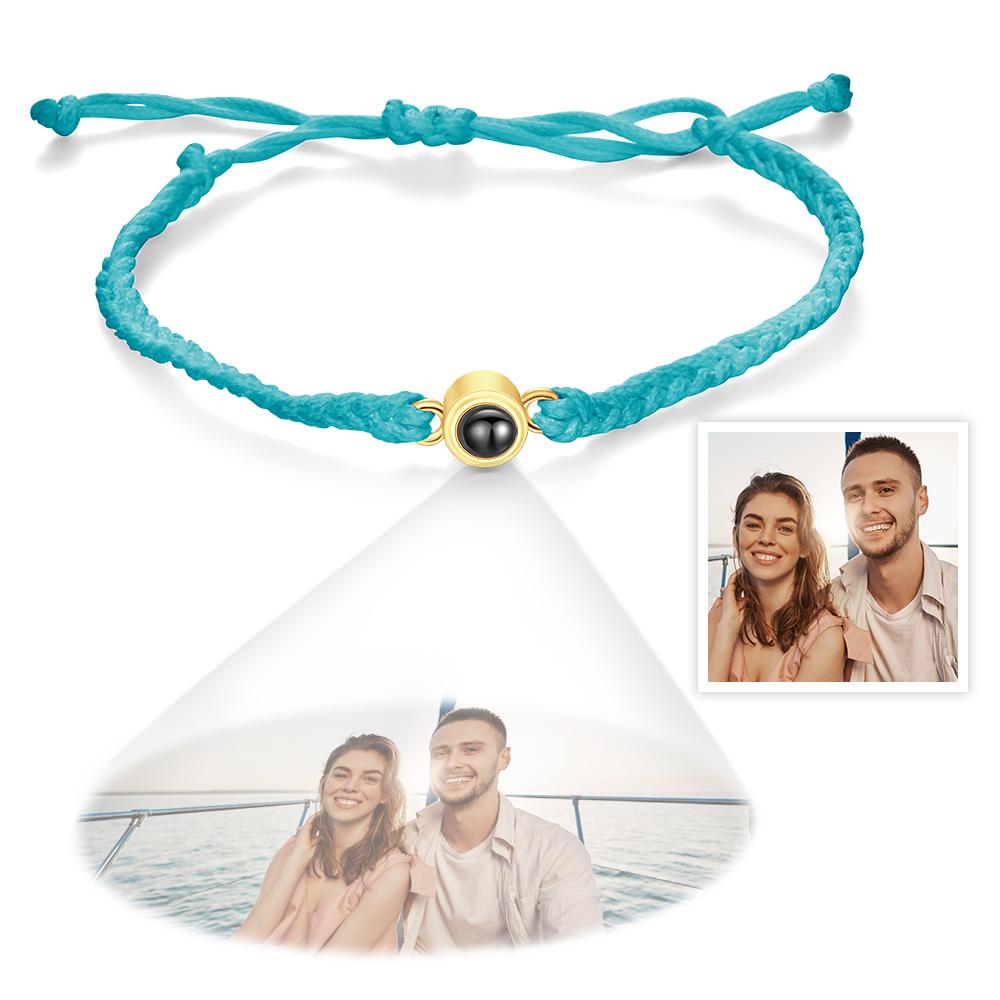 Custom Projection Bracelet Simple Woven Couple Bracelet Valentines Gift