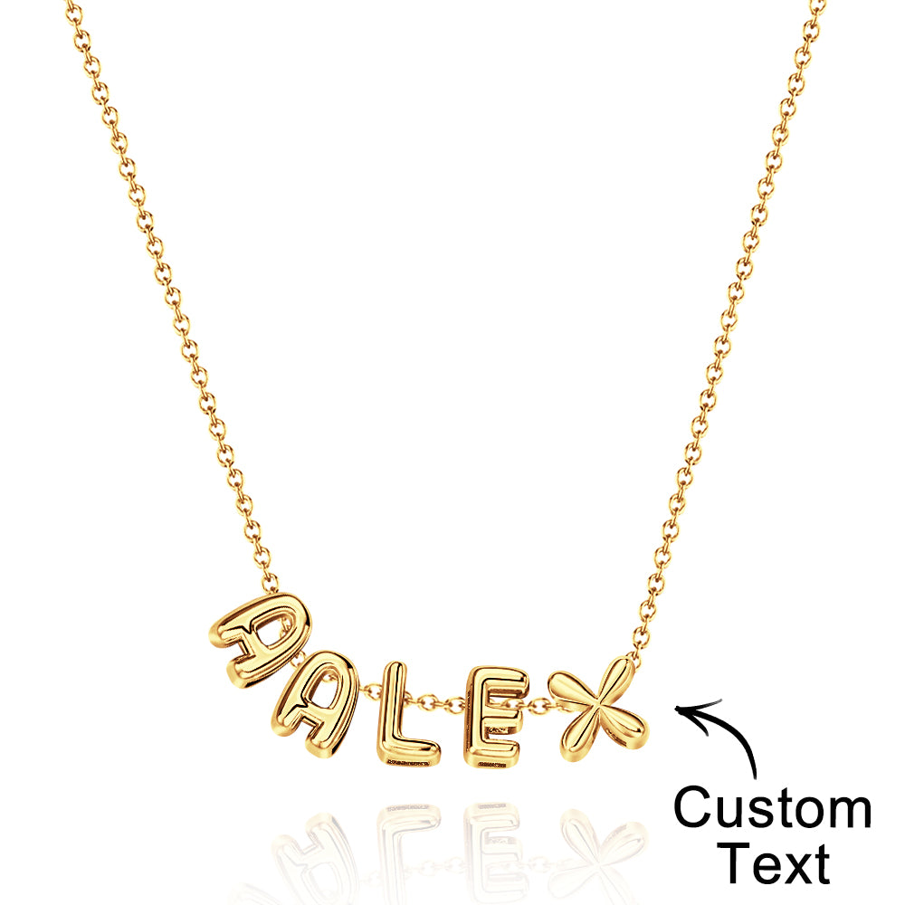 Personalized 3D Bubble Letters Name Necklace Fantastic Gift for All Your Loved Ones