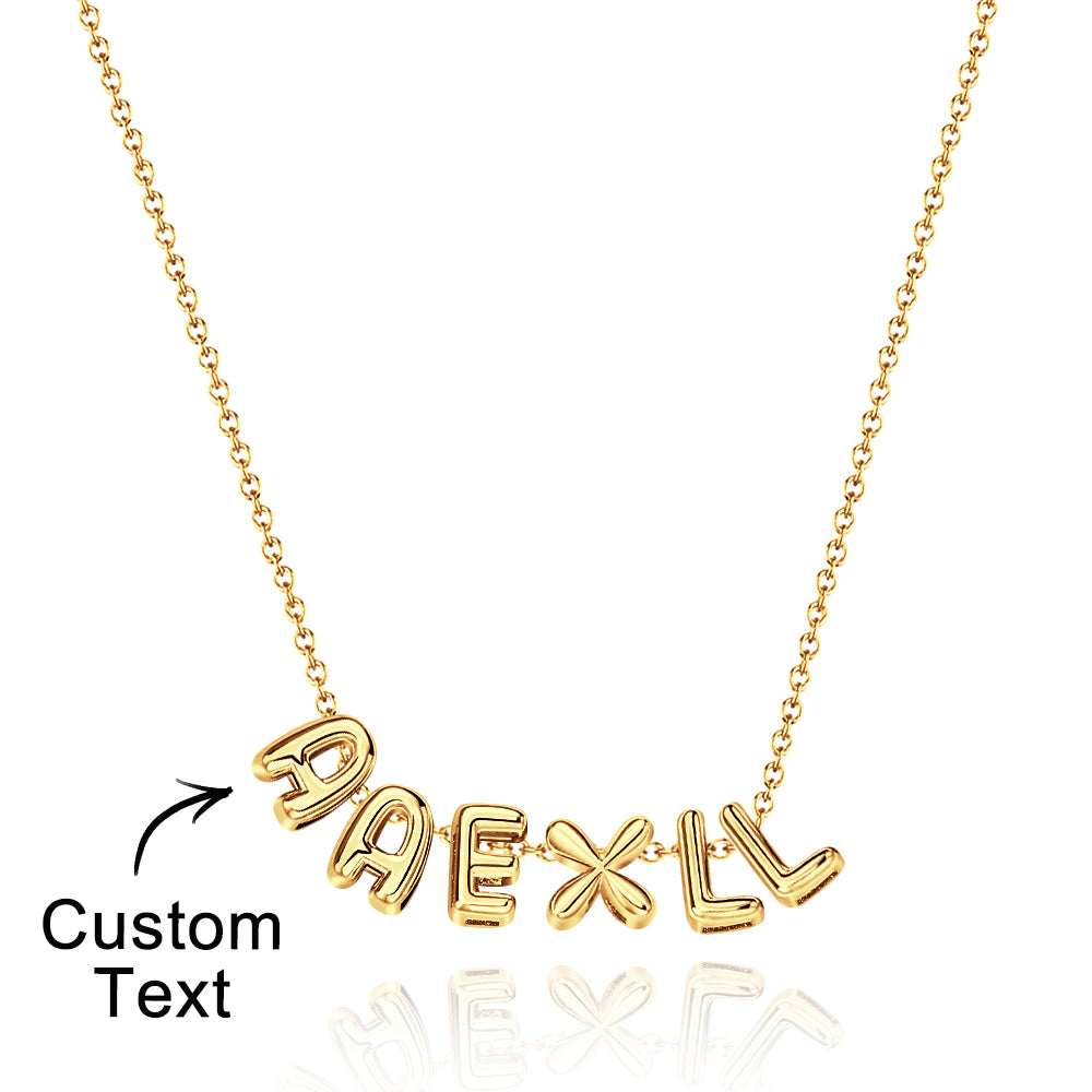 Personalized 3D Bubble Letters Name Necklace Fantastic Gift for All Your Loved Ones