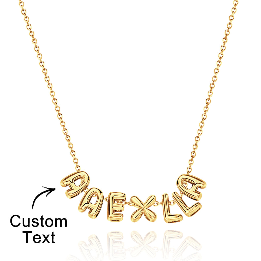 Personalized 3D Bubble Letters Name Necklace Fantastic Gift for All Your Loved Ones