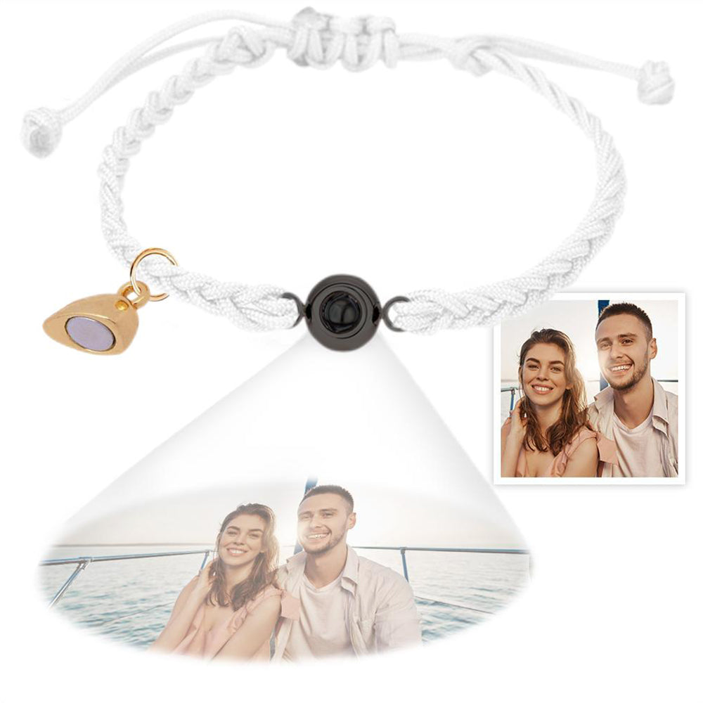 Custom Projection Bracelet Magnetic Heart Couple Bracelets