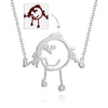 Personalized Line Art Necklace – Custom Pendant Made from Your Drawing