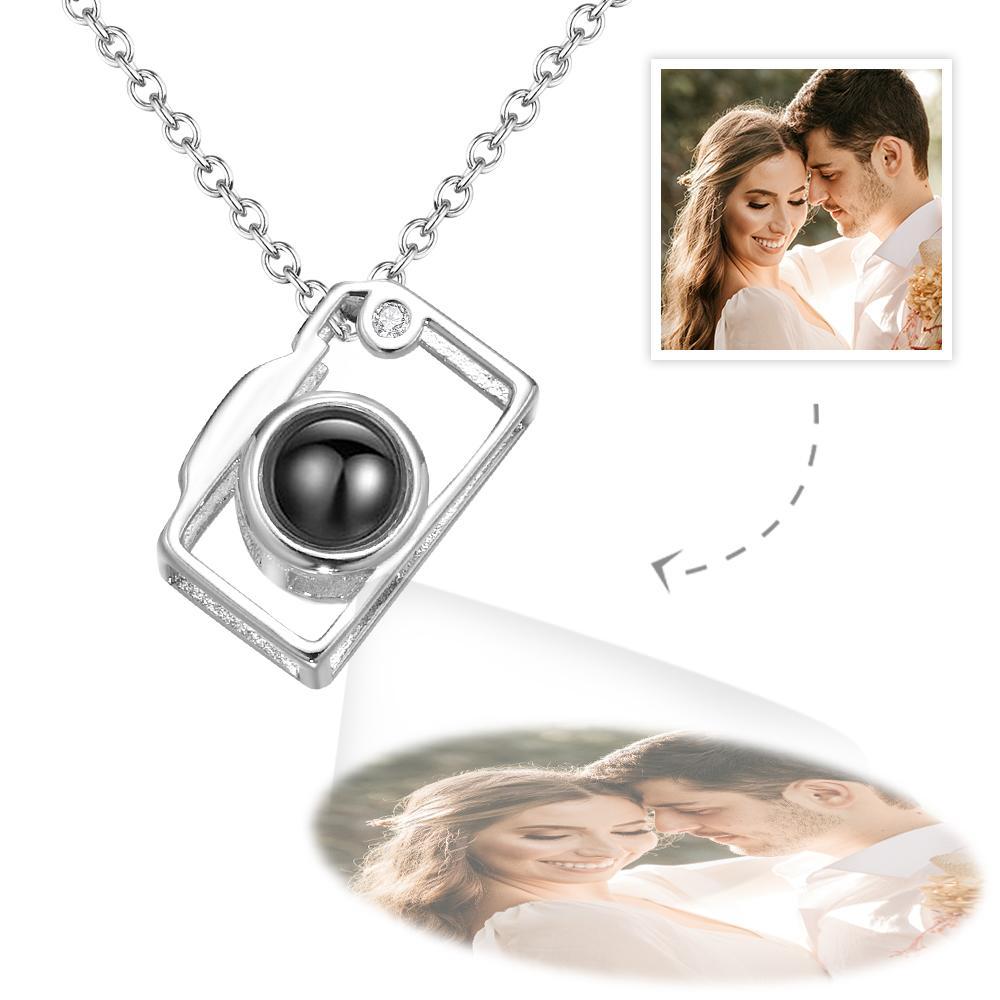 Custom Photo Necklace Projection Creative Camera Shape Gifts Anniversary Gifts for Her