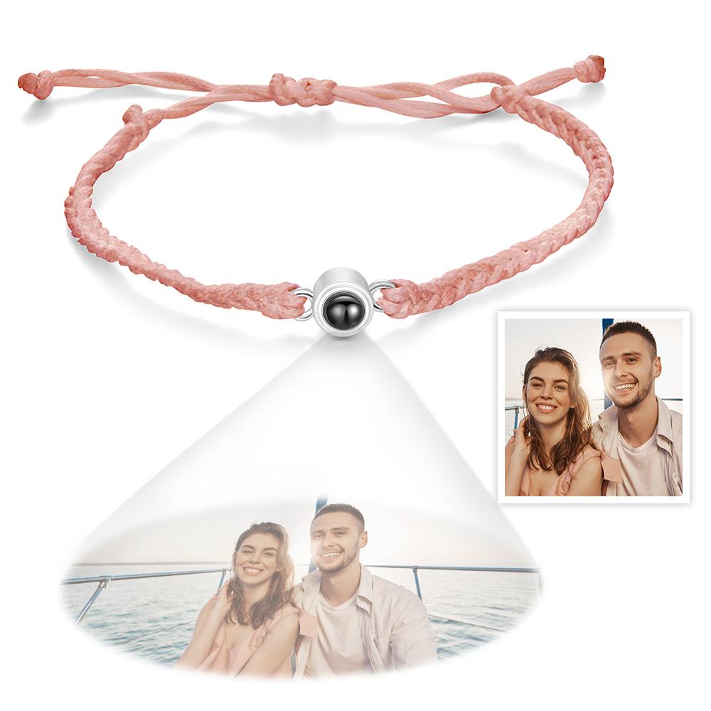 Custom Projection Bracelet Simple Woven Couple Bracelet Valentines Gift
