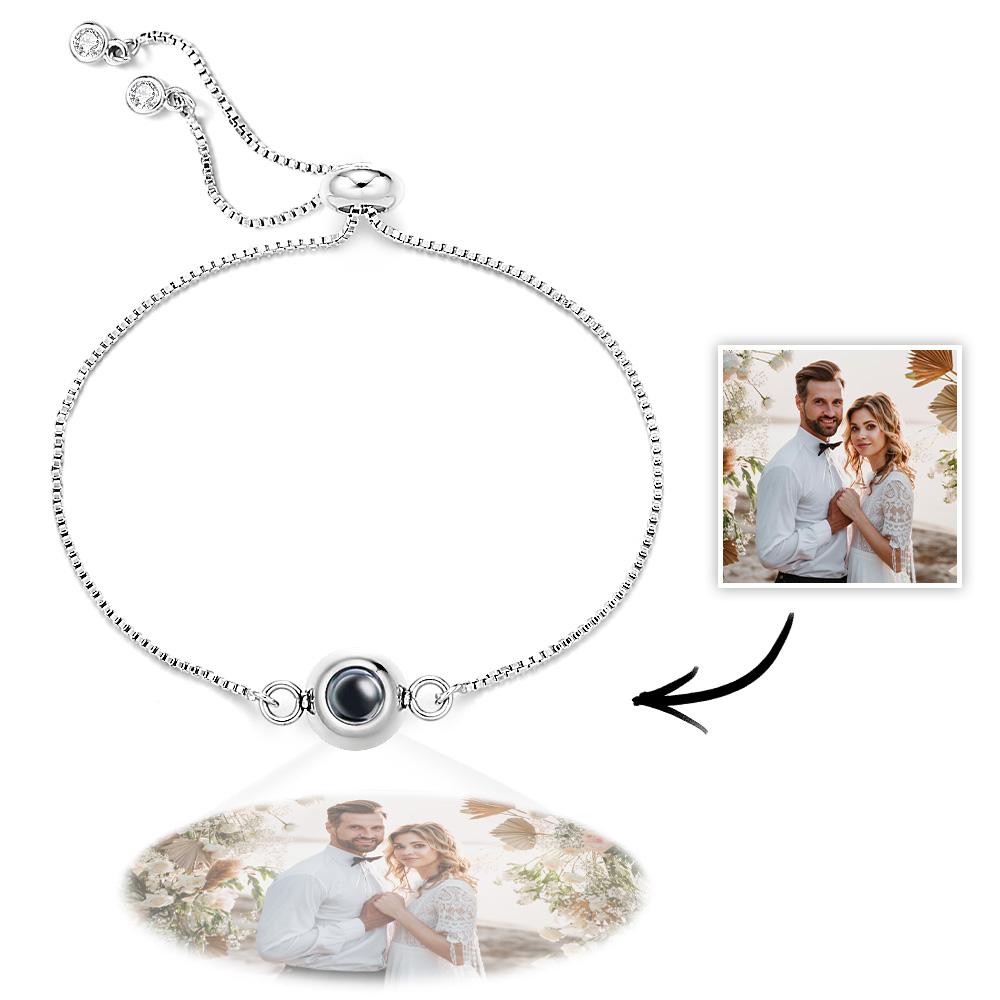 Photo Projection Bracelet Personalized Adjustable Bracelet Sweet Cool Anniversary Gift for Her