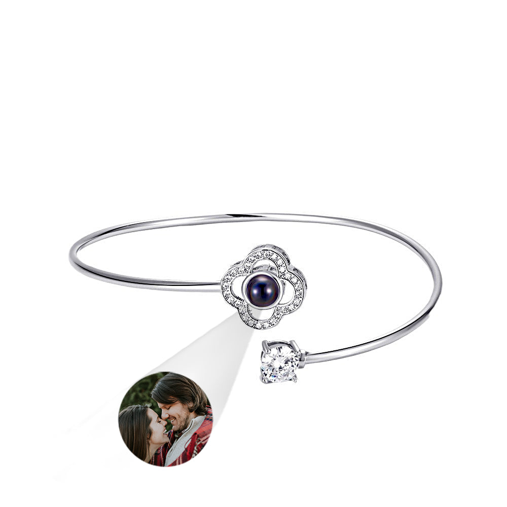 Custom Projection Bracelet Personalized Photo Bracelet Heart Jewelry Gift for Her