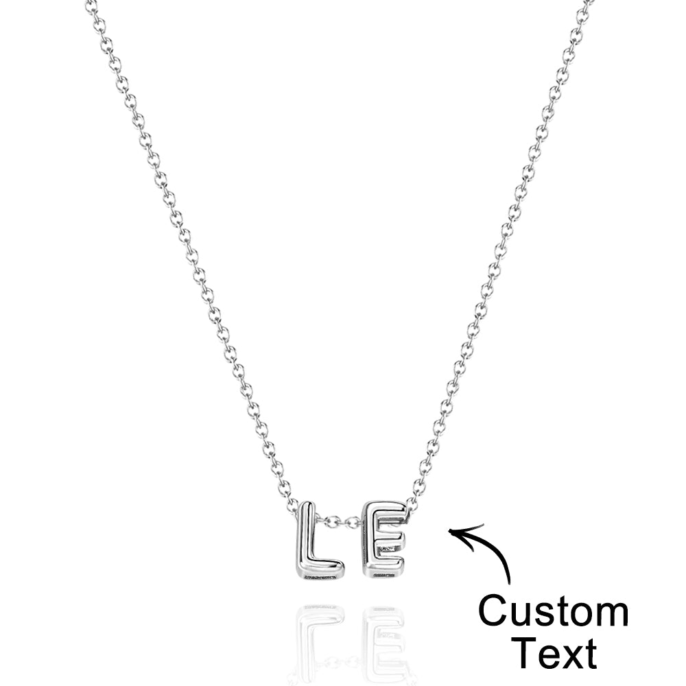 Personalized 3D Bubble Letters Name Necklace Fantastic Gift for All Your Loved Ones