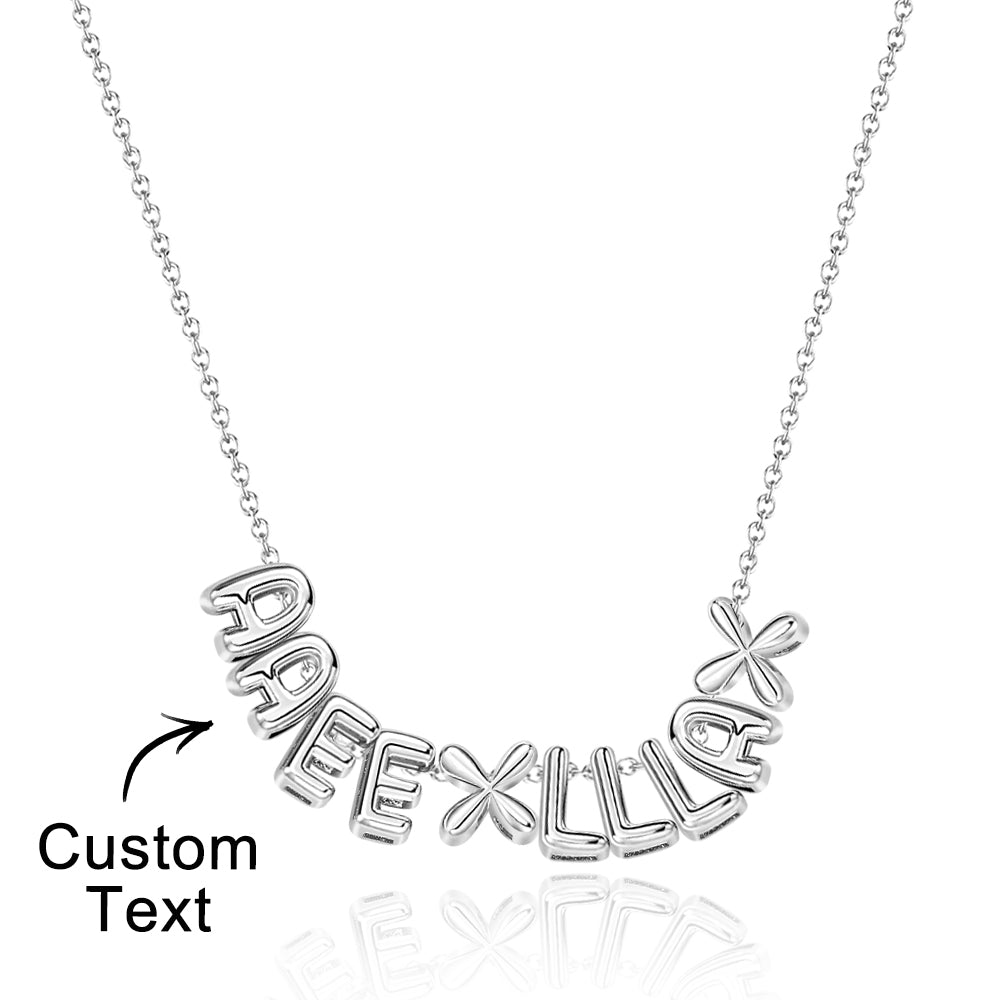 Personalized 3D Bubble Letters Name Necklace Fantastic Gift for All Your Loved Ones