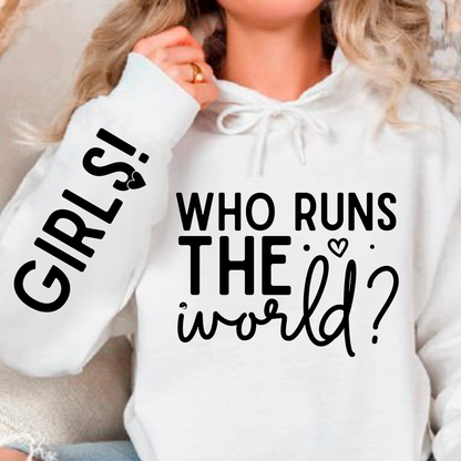 Bluza z kapturem Who Runs The World