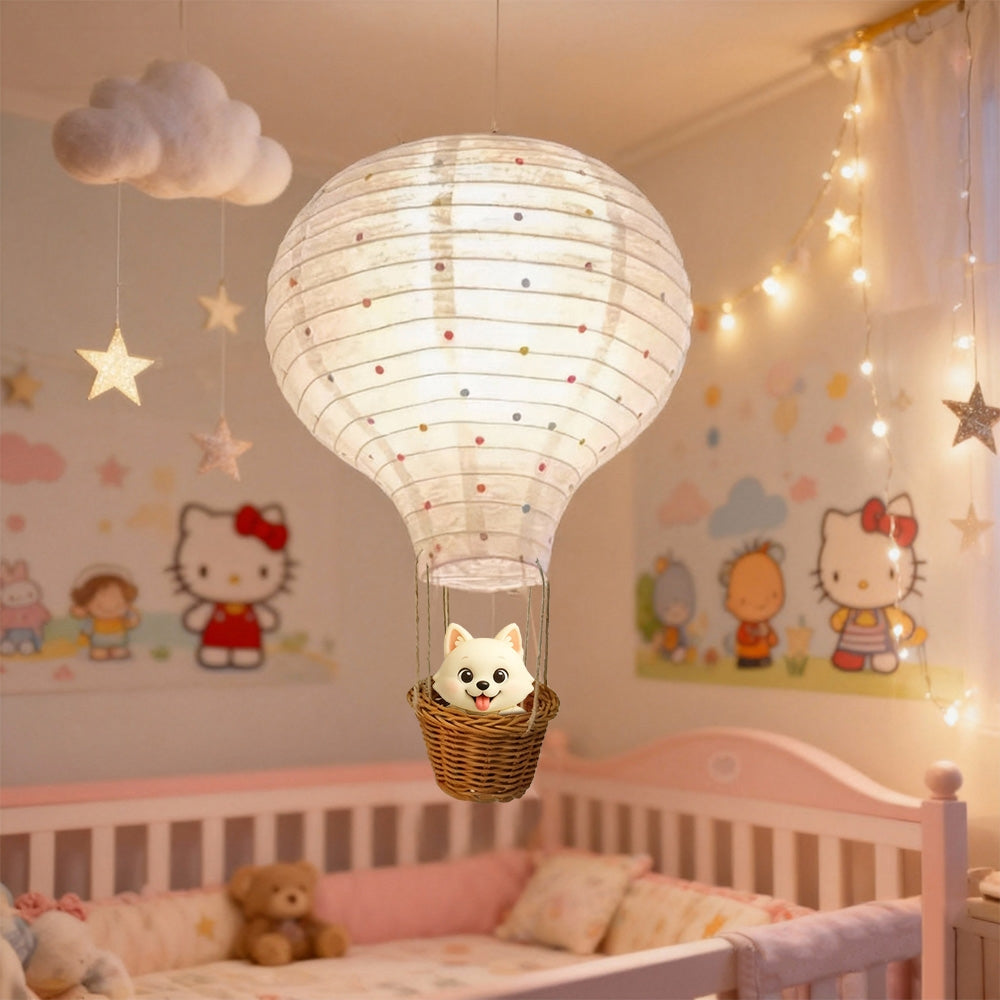 Custom Cute 3D Mini Figure Hot Air Balloon Night Light Room Desk Figurine Based on Your Picture Birthday Gift Christmas Gift