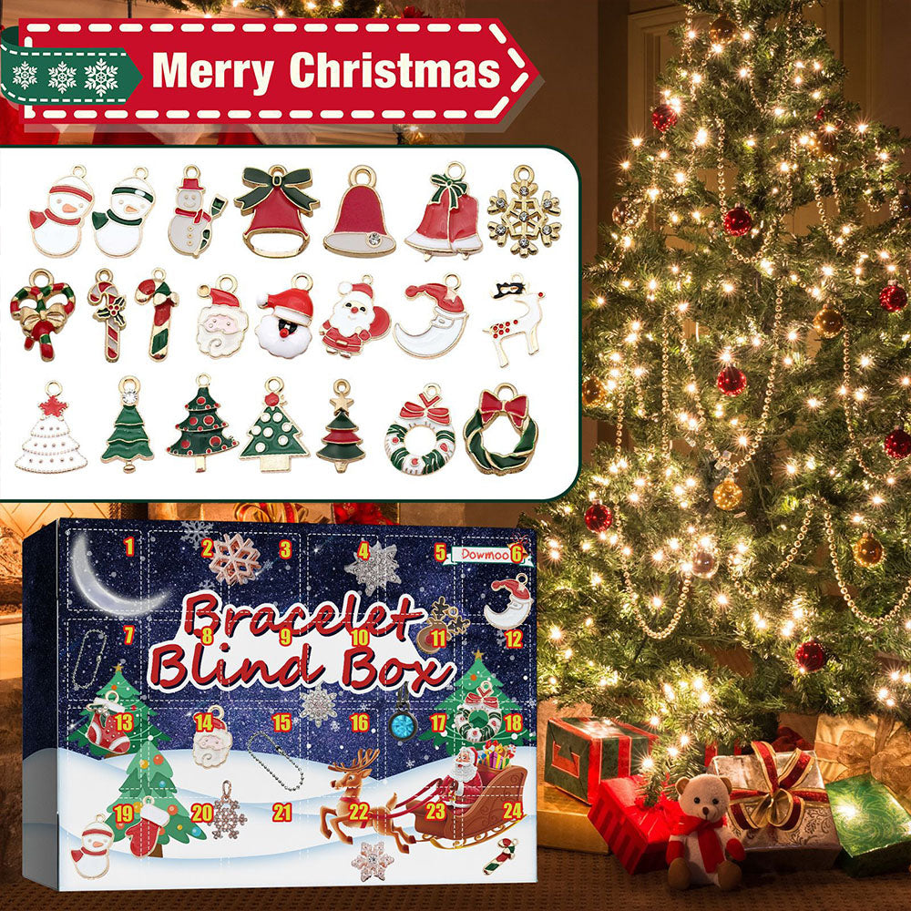 Christmas Advent Calendar Diy Bracelet Box Advent Calendar 24-Frame Calendar Surprise Bell Box