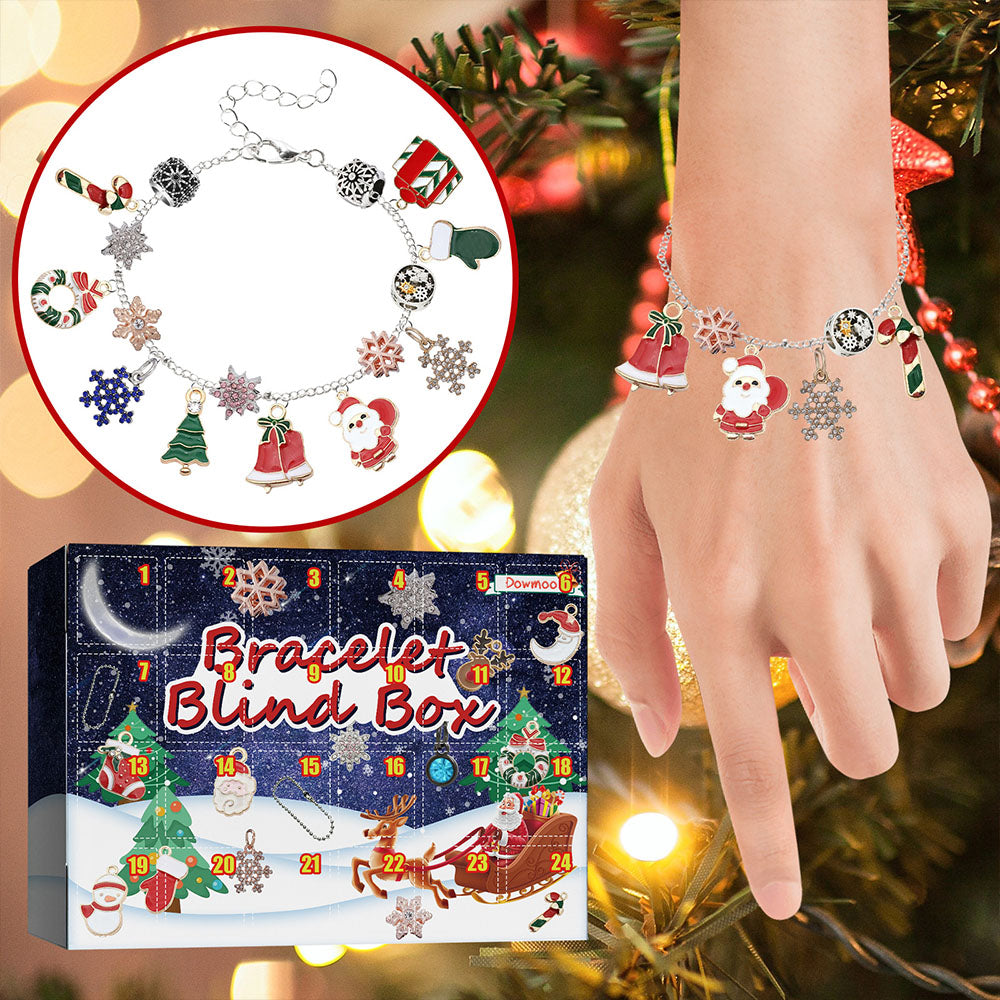 Christmas Advent Calendar Diy Bracelet Box Advent Calendar 24-Frame Calendar Surprise Bell Box
