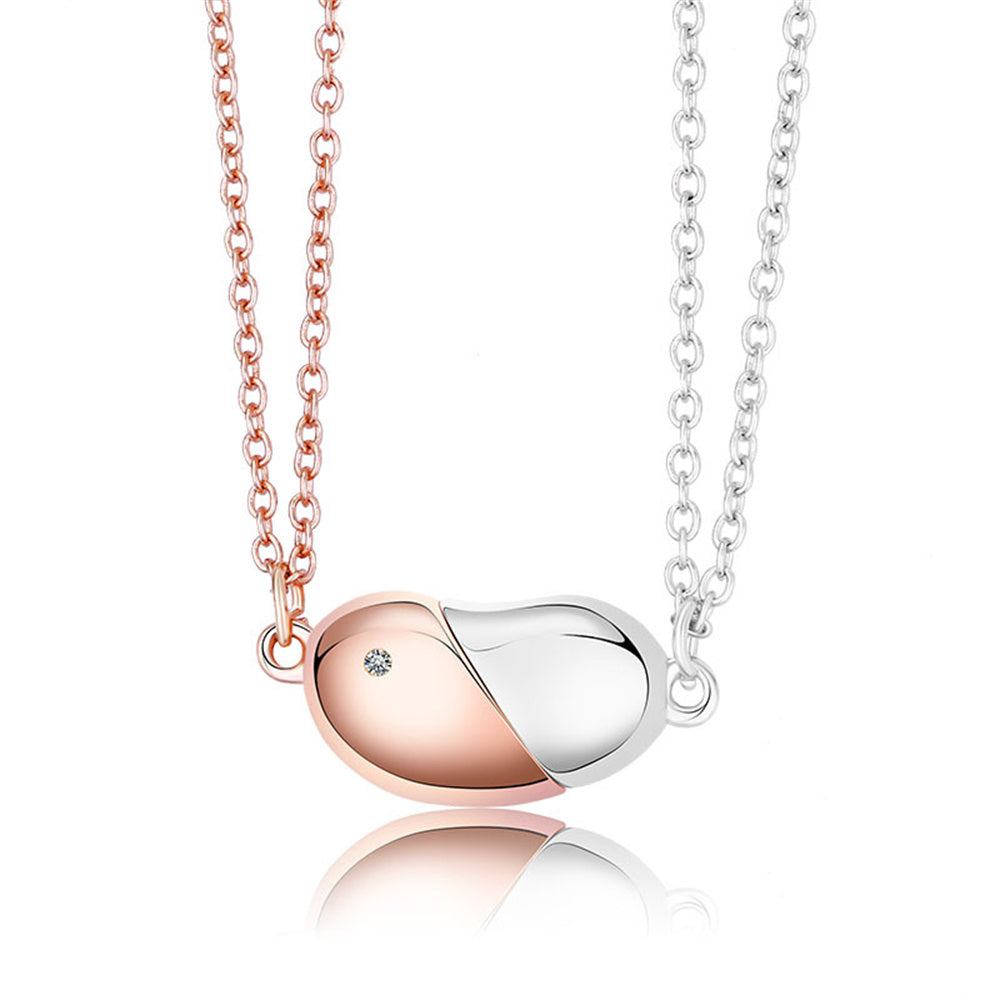 Magnetic Rotating Necklaces Heart Necklace Couples Gifts for Him and Her