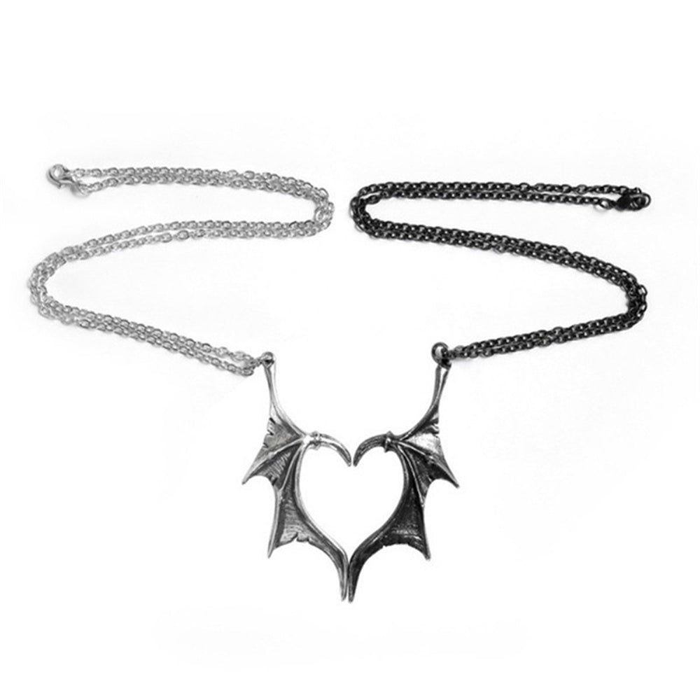 Personalized Couple Necklace Matching Devil Wing Necklaces for Couples Valentine's Gift for Lover
