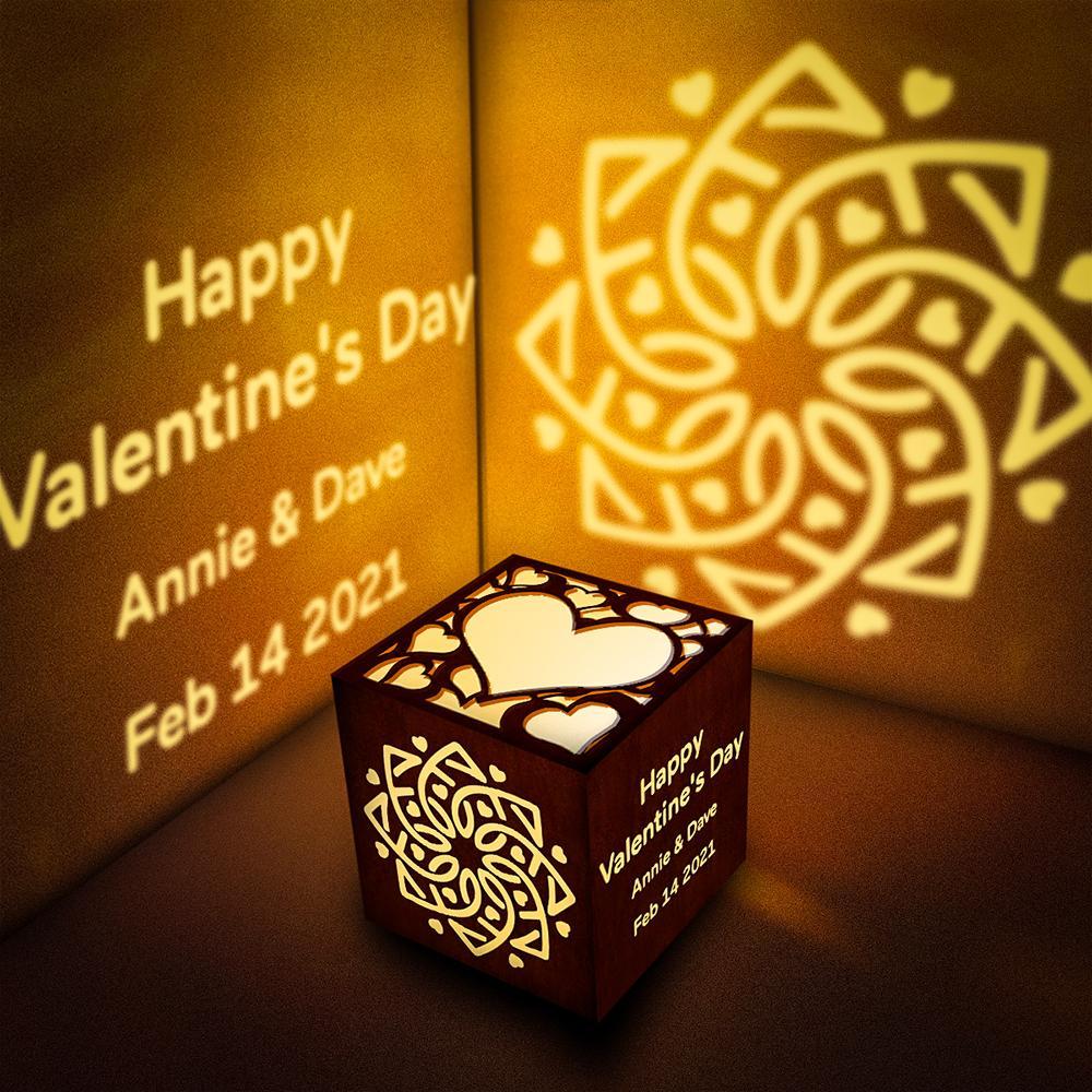 Personalizowana lampka nocna projektor dla pary na prezent rocznicowy