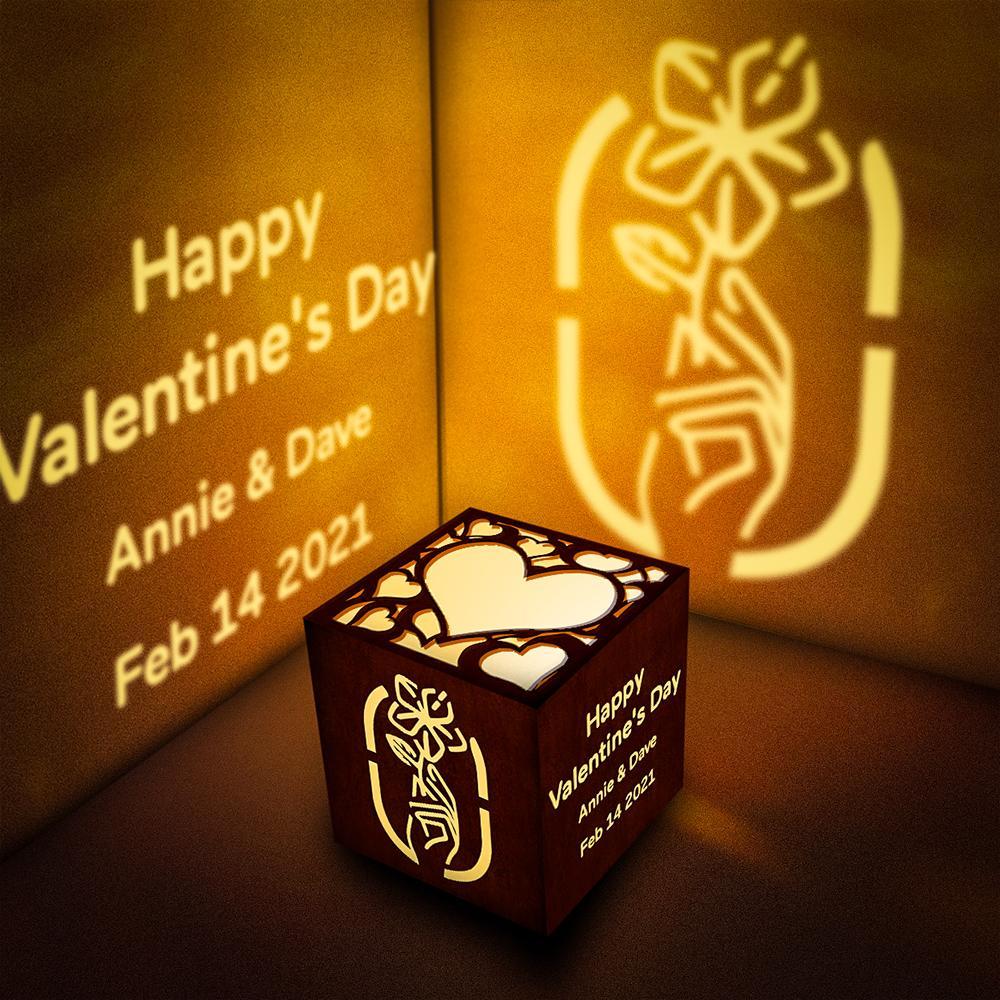 Personalizowana lampka nocna projektor dla pary na prezent rocznicowy