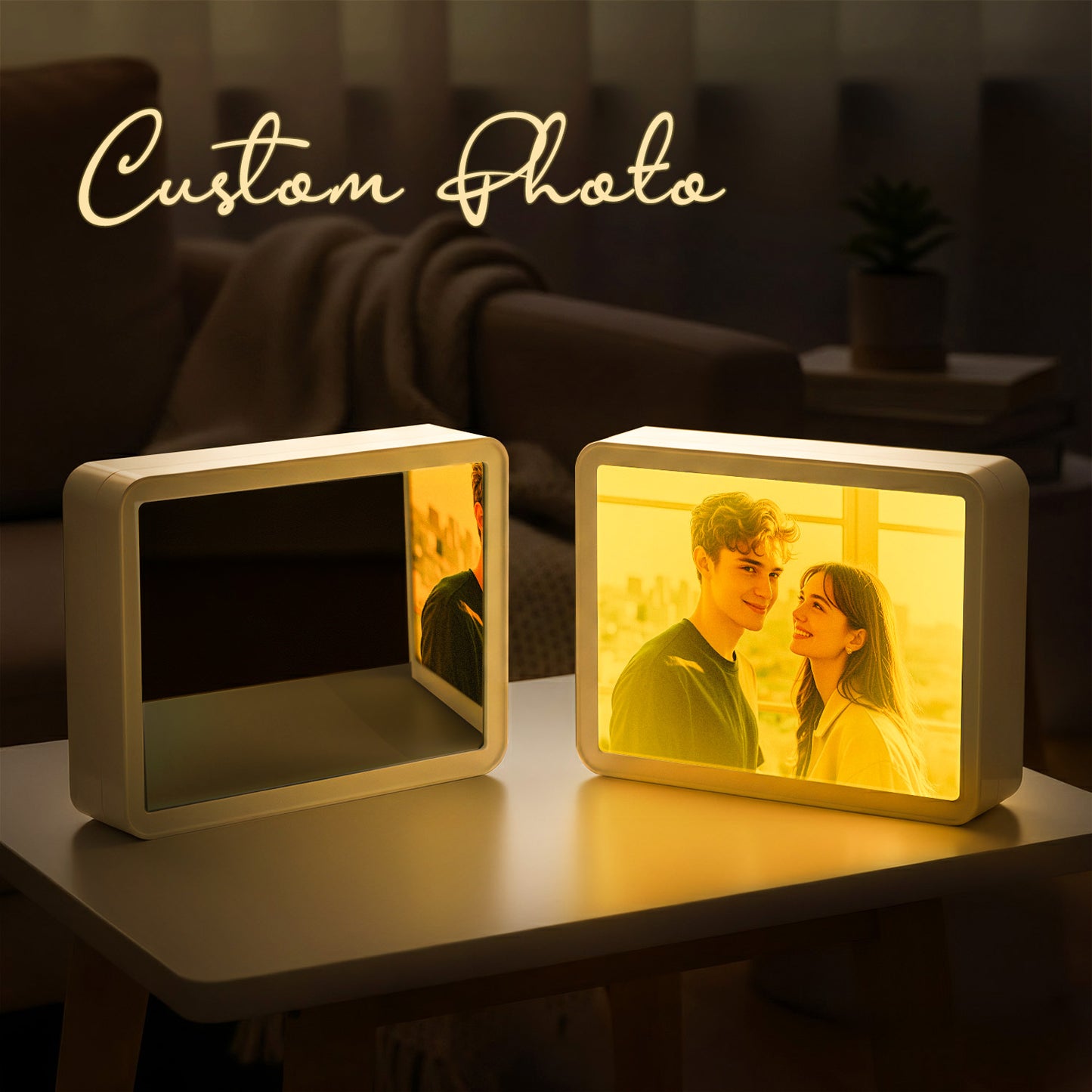 Personalizowany głośnik Bluetooth z lustrem i lampą na prezent świąteczny