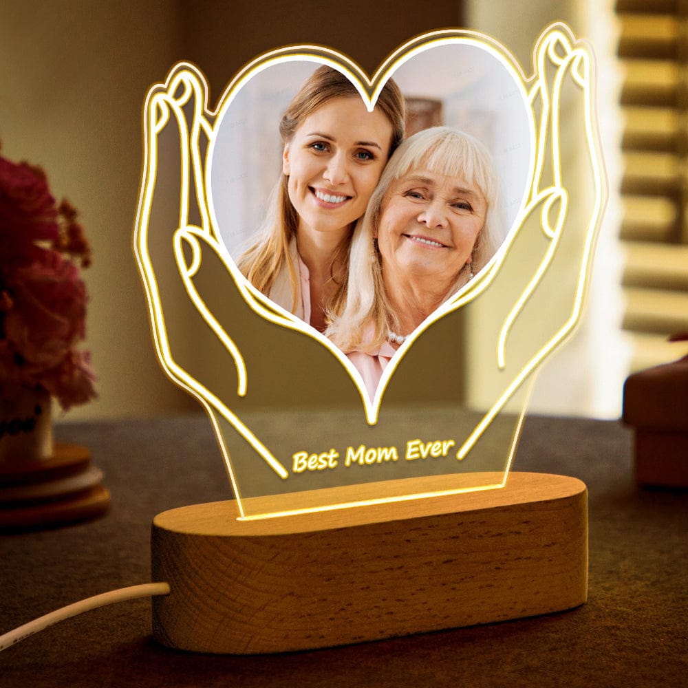Lampa na Dzień Babci z personalizowanym zdjęciem i tekstem, prezent dla babci
