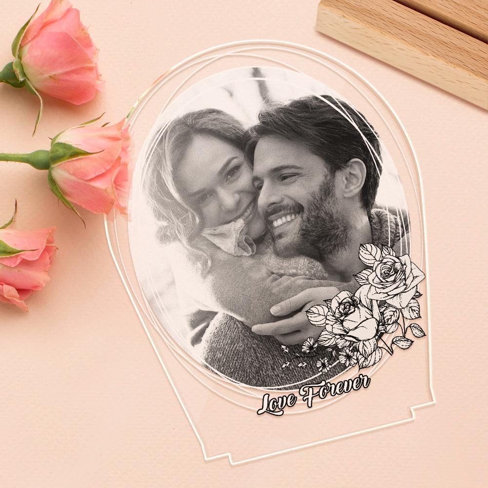 Personalizowana lampka nocna 3D z ilustracją - idealny prezent dla ukochanej